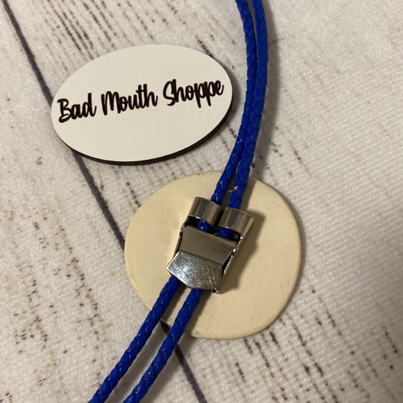 *Cosmic Toad Pottery Handmade Ceramic No Thoughts Head Empty Bolero Tie Necklace - Picture 6 of 6